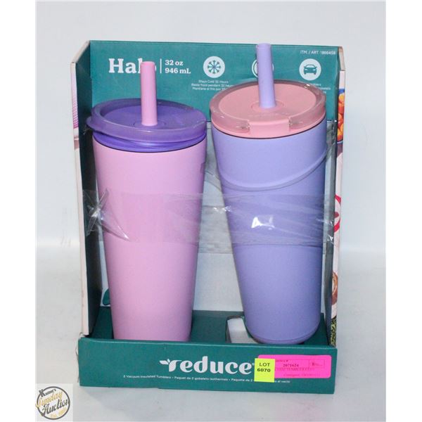 HALO 2 X 32OZ TUMBLER CUPS