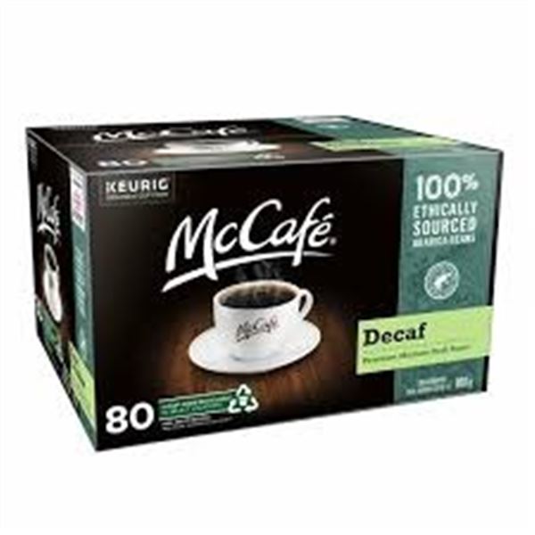 NEW 79 K-CUPS MCCAFE DECAF COFFEE PODS