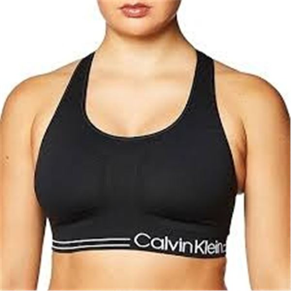 NEW REPACKED CALVIN KLEIN LARGE BLACK SPORTS BRA
