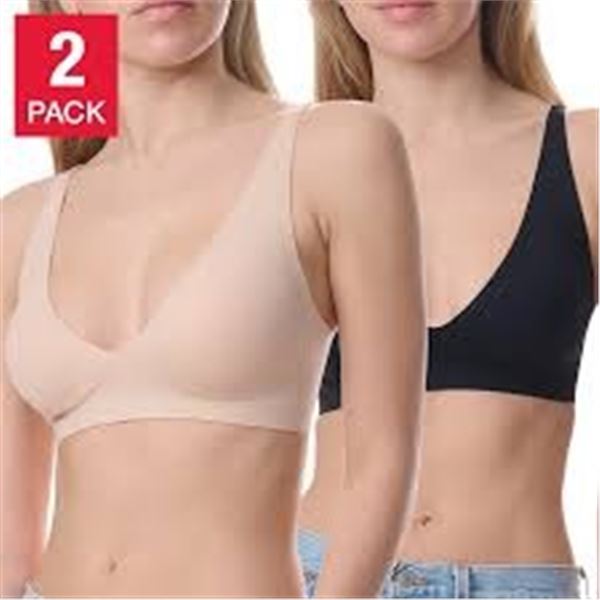 NEW 2 PACK SPLENDID GEL BONDED PLUNGE BRA LARGE