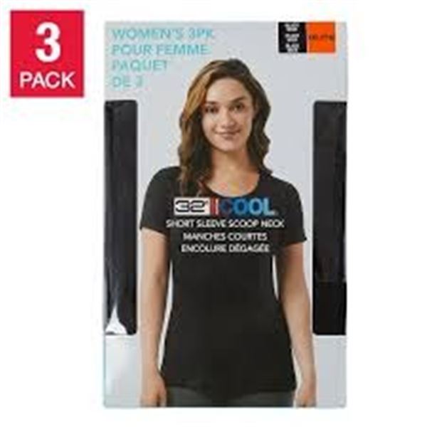 NEW 3PK WOMENS 32 DEGREE T SHIRT SMALL