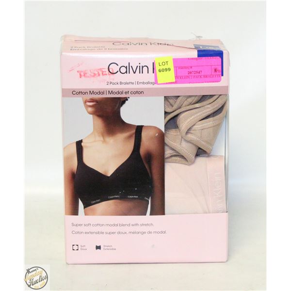 CALVIN KLEIN 2 PACK BRALETTE LARGE