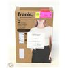 Image 1 : NEW FRANK MEDIUM 2 PACK LADIES CONTOUR T-SHIRT WHI