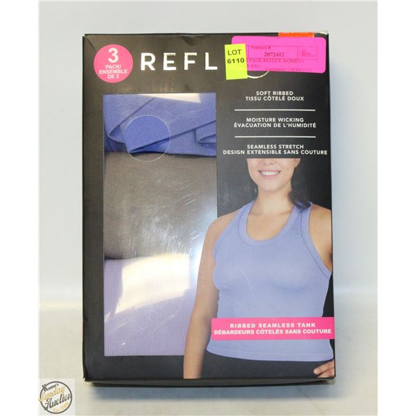 NEW 3 PACK REFLEX WOMENS TANKS XXL