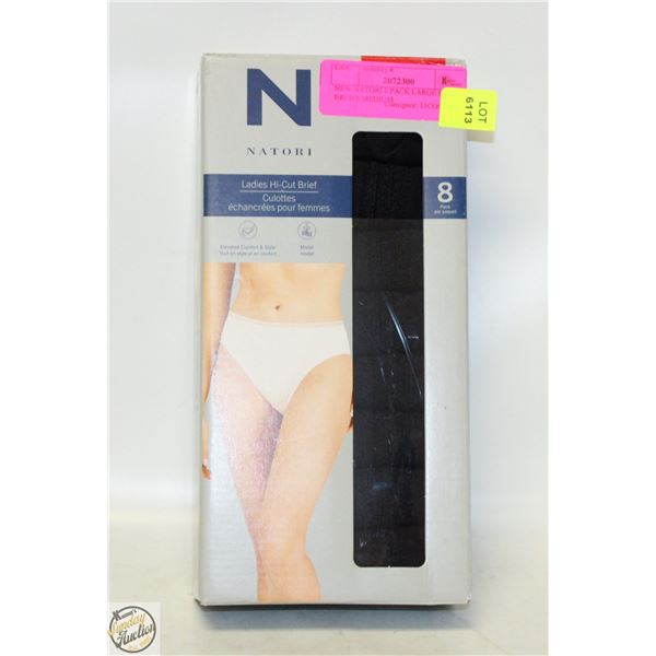 NEW NATORI 8 PACK LARGE HI-CUT BREIFS MEDIUM