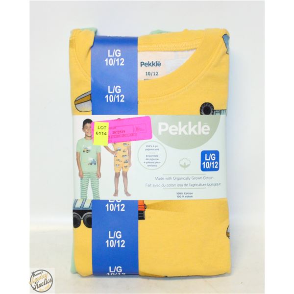 NEW PEKKLE KIDS 4PC LARGE PAJAMA SET