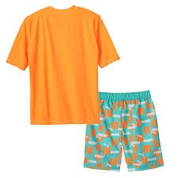 NEW PUMA 2PC KIDS SET RASHGUARD & TRUNK