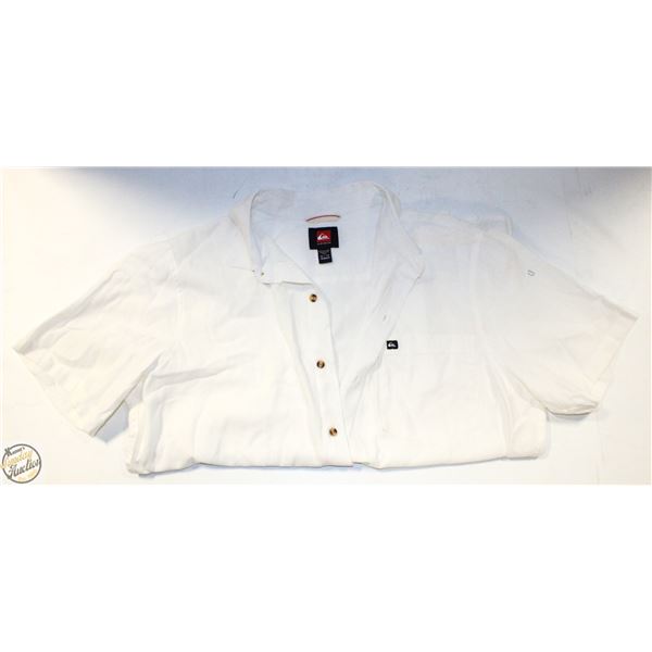 QUIKSILVER XL WGITE DRESS SHIRT