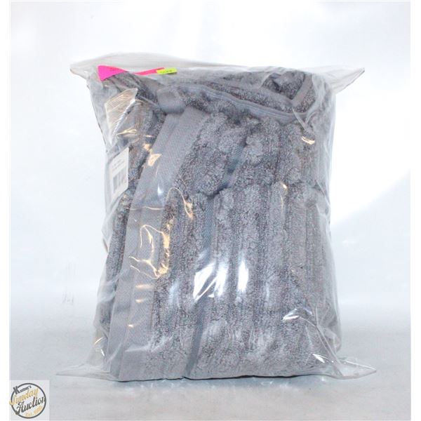 WELHOME BATH TOWEL DAQRK GREY 30 X 58"