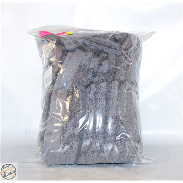 WELHOME BATH TOWEL DAQRK GREY 30 X 58"