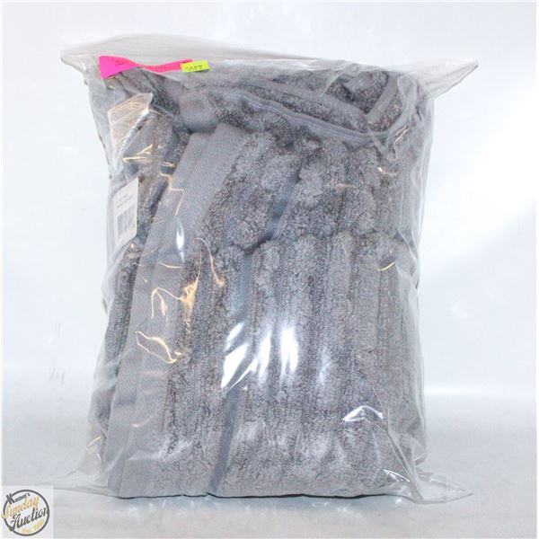 WELHOME BATH TOWEL DAQRK GREY 30 X 58"
