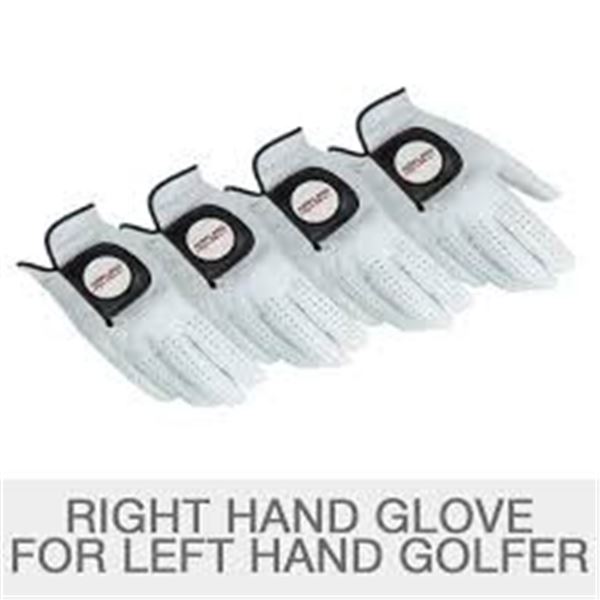 NEW KIRKLAND 4PK LEFT HAND GOLF GLOVES MEDIUM