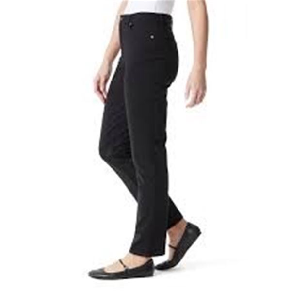 NEW GLORIA VANDERBILT SMALL PONTE PANT BLACK WOMEN