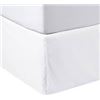 Image 1 : NEW AMAZON BASICS PLEATED BED SKIRT QUEEN WHITE