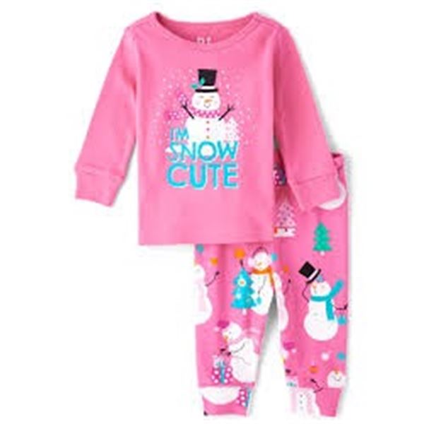 NEW PJ PLACE 3T PINK SNOWMAN PYJAMAS