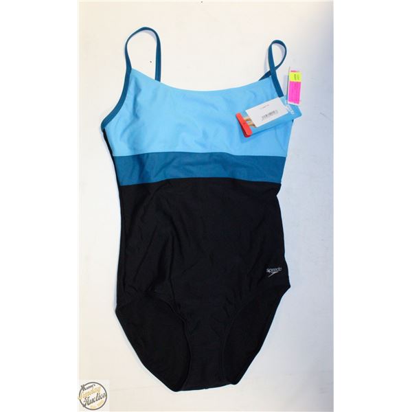 NEW SPEEDO WOMENS BLUE SWIM SUIT SIZE 8