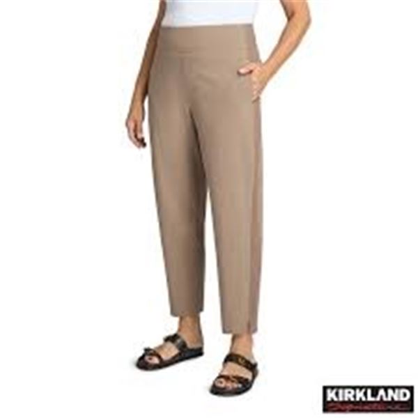 NEW KIRKLAND WOMENS XL ANKLE PANTS BEIGE