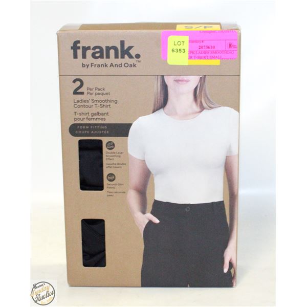 FRANK 2PK LADIES SMOOTHING CONTOUR T-SHIRT SMALL