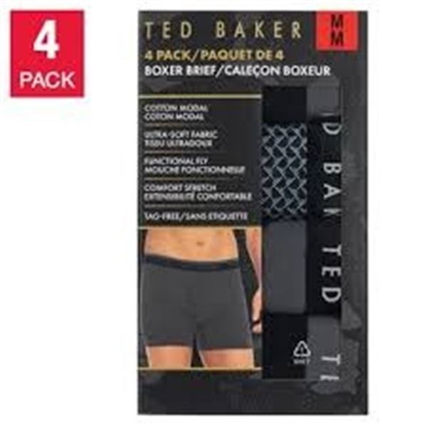 NEW WITH BOX TED BAKER 4PK BOXER BRIEF MEDIUM