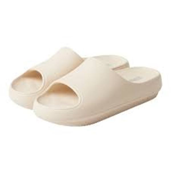 NEW 32 COOL UNISEX CUSHION SLIDES BEIGE