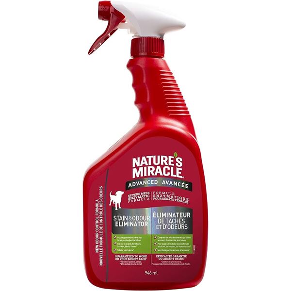 NEW 946ML NATURES MIRACLE STAIN & ODOUR ELIMINATOR
