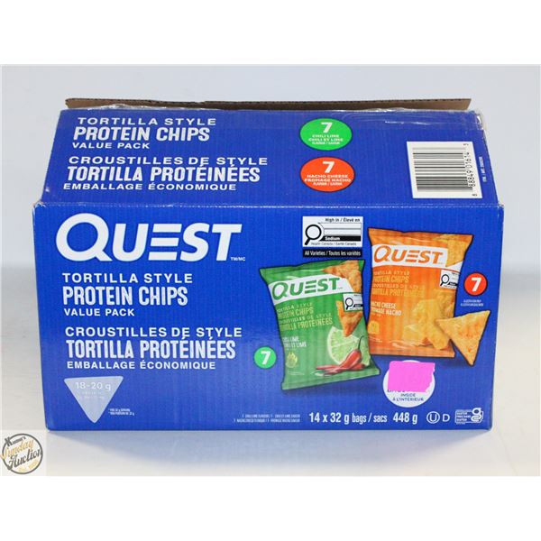 NEW 11 X 32G QUEST PROTEIN CHIPS VALUE PACK