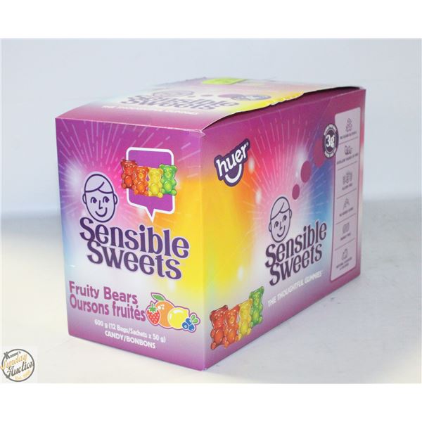 NEW HUER SENSIBLE SWEETS FRUITY BEARS 12X 50G BAGS