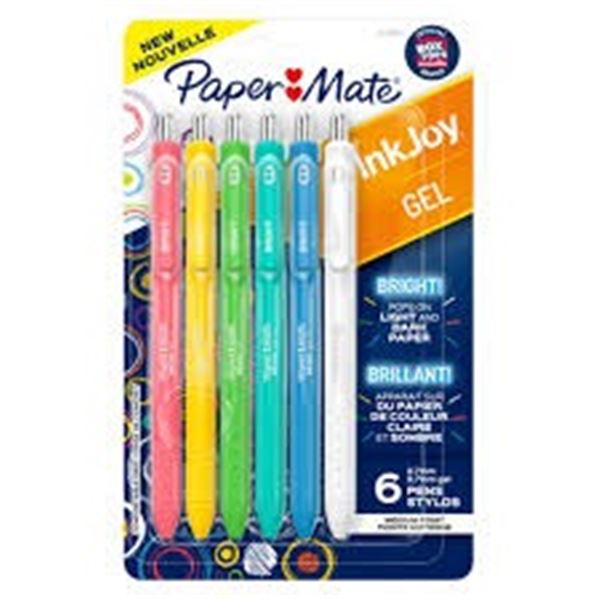 NEW WITH BOX PAPER MATE 6 PENS GEL