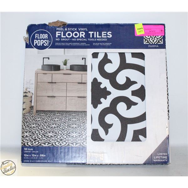 NEW WITH BOX FLOOR POPS PEEL & STICK VINYL FLOOR T