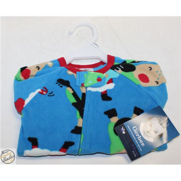 NEW GERBER 0/3M CHRISTMAS ONESIE