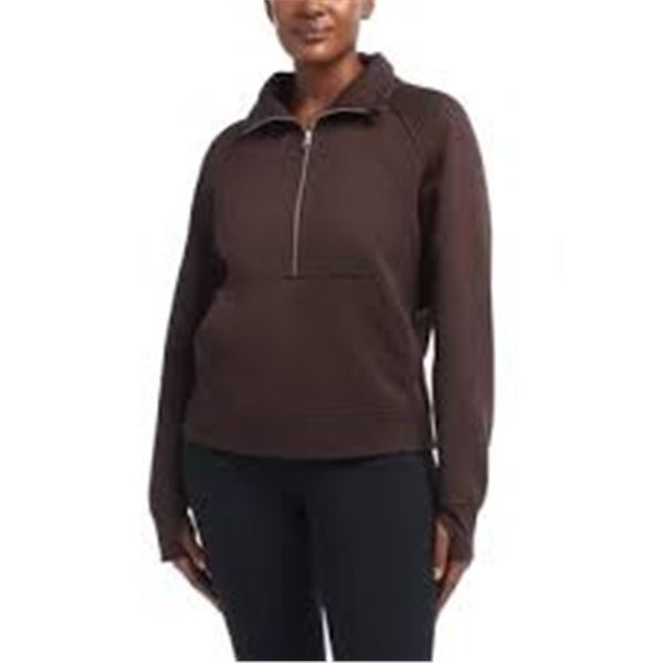 NEW DANSKIN SMALL WOMEN'S BROWN ZIP HOODIE