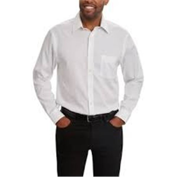 NEW KIRKLAND TAILORED FIT LARGE WHITE DRESS SHIRT