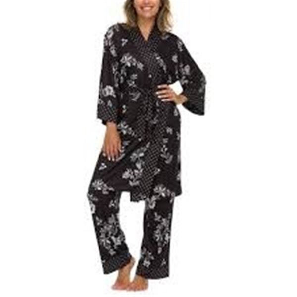 NEW FLORA NIKROOZ MEDIUM BLACK PYJAMAS