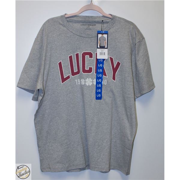 NEW LUCKY BRAND LARGE GREY T-SHIRT