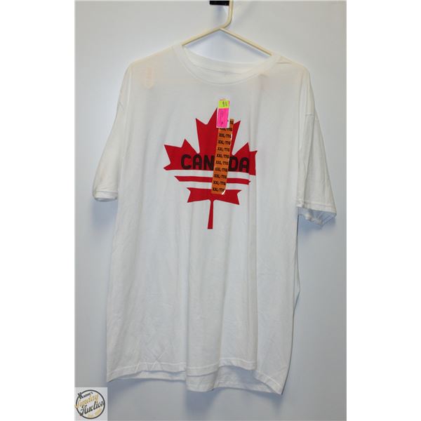NEW XXL CANADA MAPLE LEAF WHITE T-SHIRT