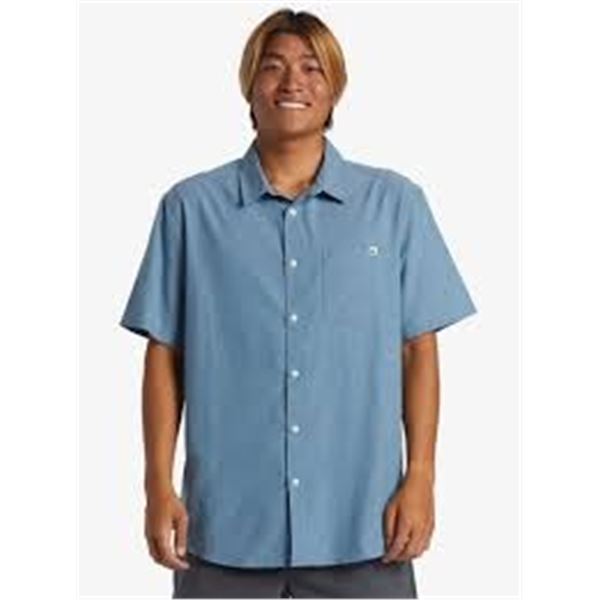 NEW QUIKSILVER XL BLUE BUTTON UP SHIRT