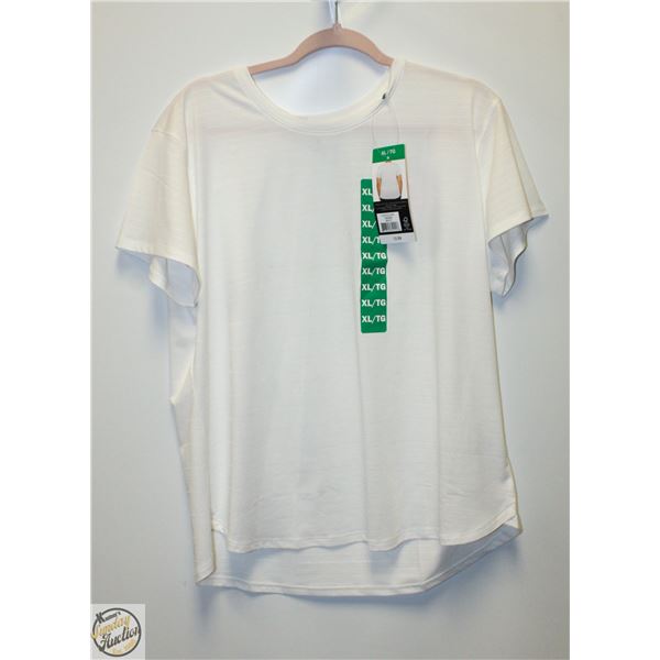 NEW TUFF ATHLETICS XL WOMENS WHITE SHIRT