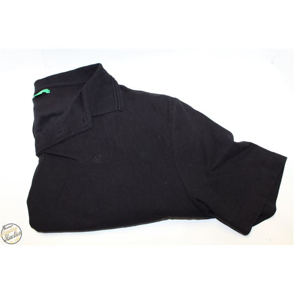 UNITED COLORS OF BENETTON BLACK POLO XXL