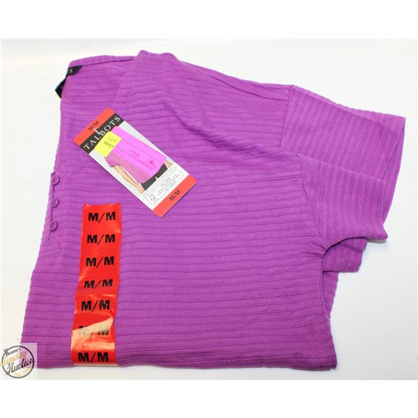 NEW TALBOTS WOMENS MEDIUM PURPLE SHIRT