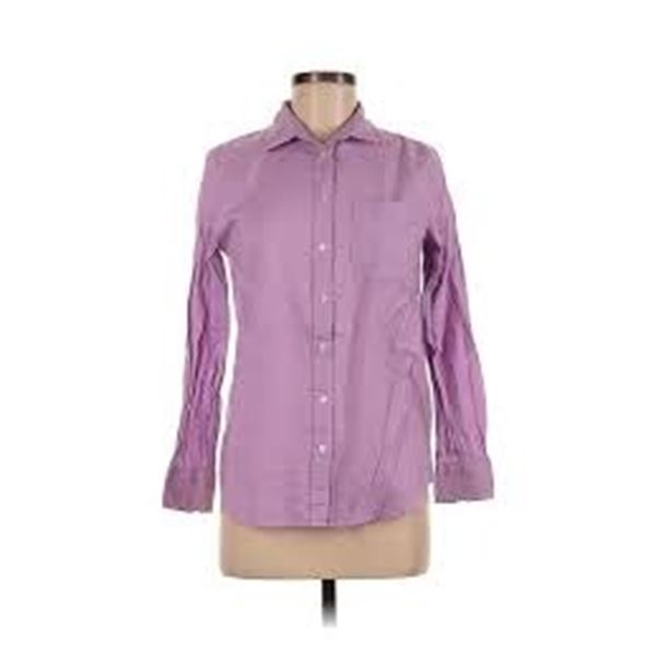 NEW BANANA REPUBLIC XS WOMENS PURPLE DRESS SHIRT