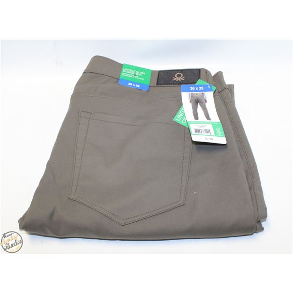 NEW UNITED COLORS OF BENETTON 5 POCKET PANTS 36X32