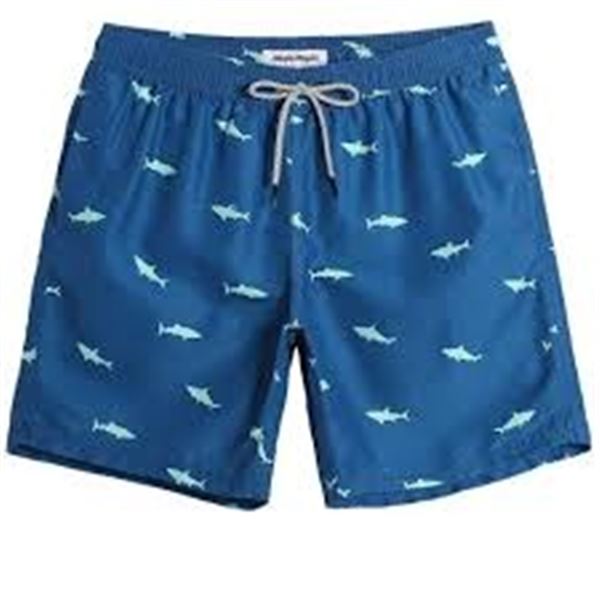 BRAND NEW MAAMGIC BLUE SHARK SWIM TRUNKS