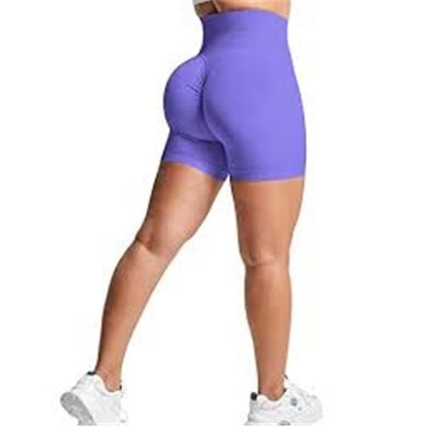 NEW YEOREO WOMENS SMALL PURPLE SHORTS