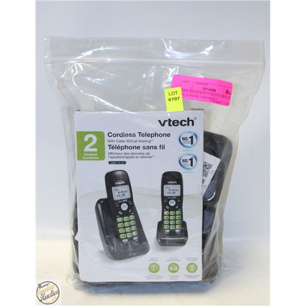 NEW REPACKED VTECH CORDLESS TELEPHONE 2 HANDSET