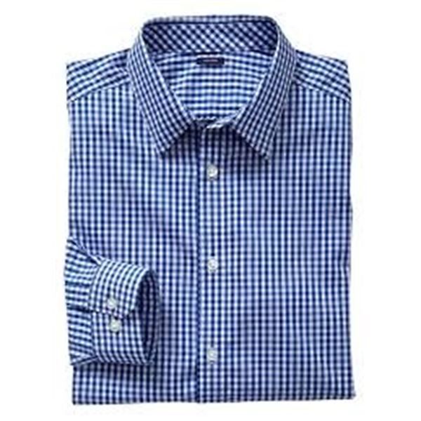 NEW GAP BLUE WHITE CHECKERED DRESS SHIRT
