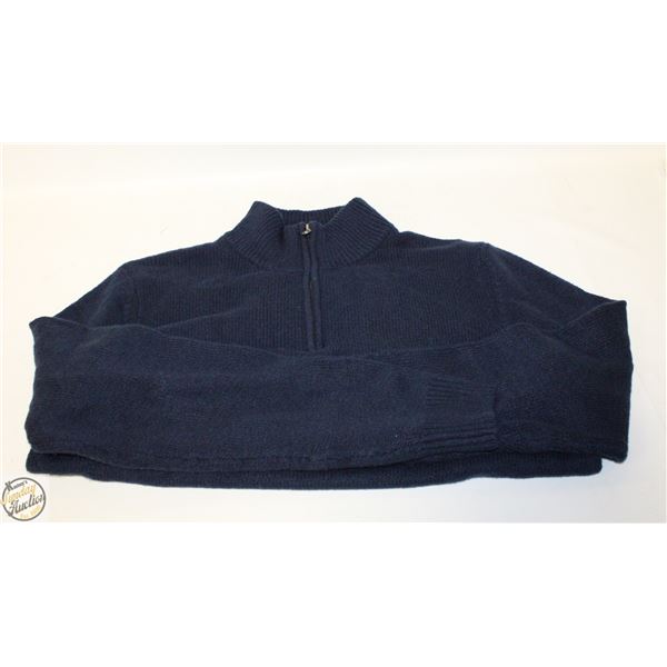 AMAZON ESSENTIALS MEDIUM BLUE TURTLENECK SWEATER