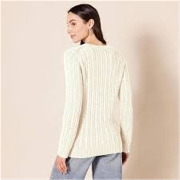 NEW AMAZON ESSENTIALS XL CREAM SWEATER