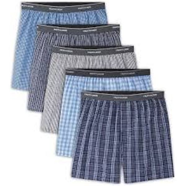 NEW FRUIT OF THE LOOM 5 BOXERS XL