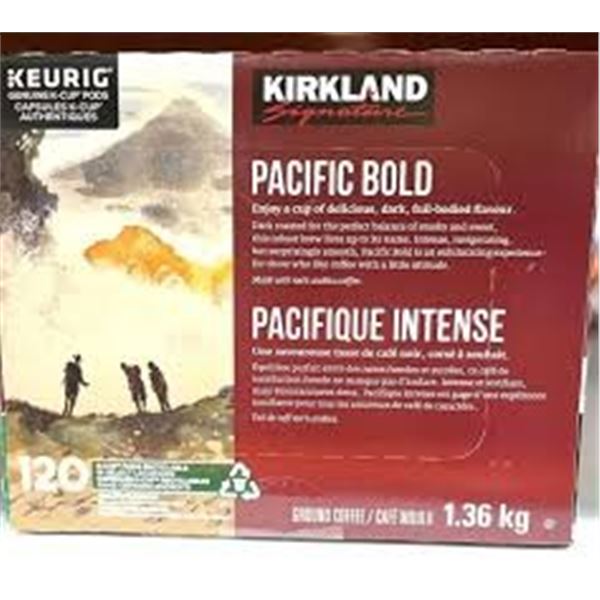 NEW 1.36KG KIRKLAND 120 CAPS PACIFIC BOLD COFFEE