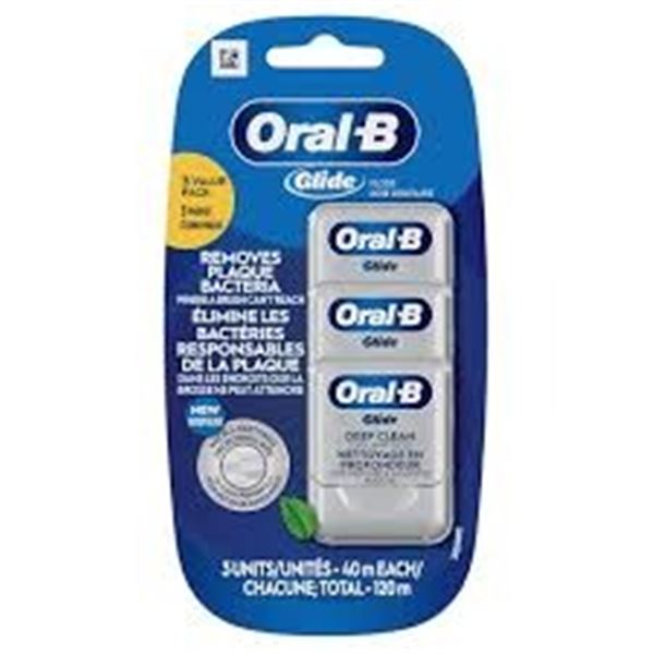 NEW ORAL-B GLIDE FLOSS 3 UNITS 40ML EACH